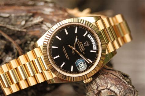 rolex black dial presidnt day and date|Rolex Day-Date 40 228238.